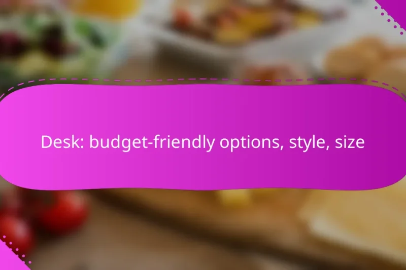 Desk: budget-friendly options, style, size