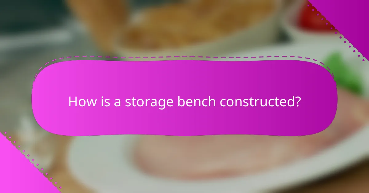 How is a storage bench constructed?