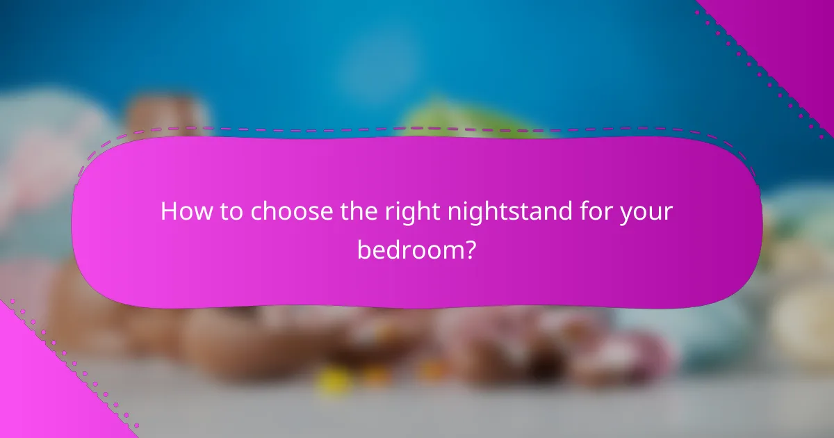 How to choose the right nightstand for your bedroom?
