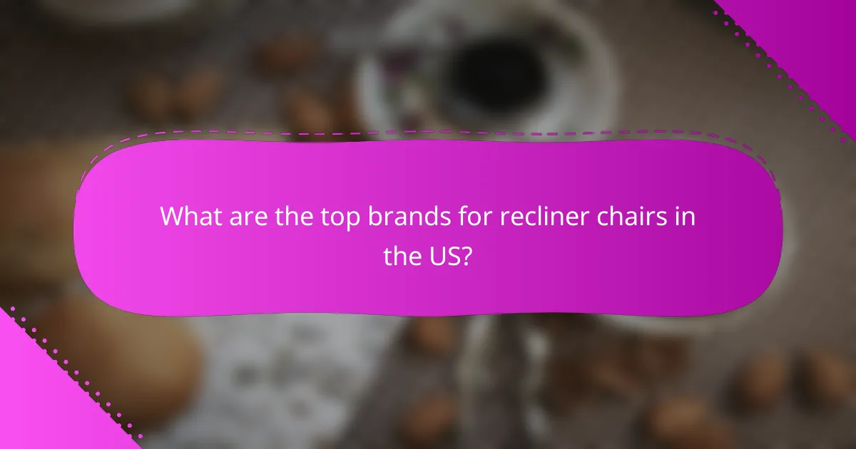 What are the top brands for recliner chairs in the US?
